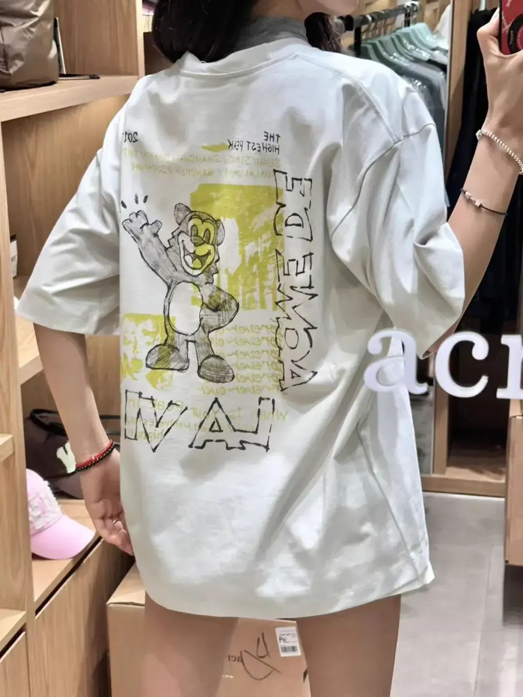 JuzBeauty_JuzBeautyMalaysia_JuzPretty_Authentic_Kbeauty_Malaysia_Skin_Care_Cosmetics_K-beauty_Health_Care_korean_streetwear_ADLV Hello AC Bear Short Sleeve T-Shirt Tee 上衣10