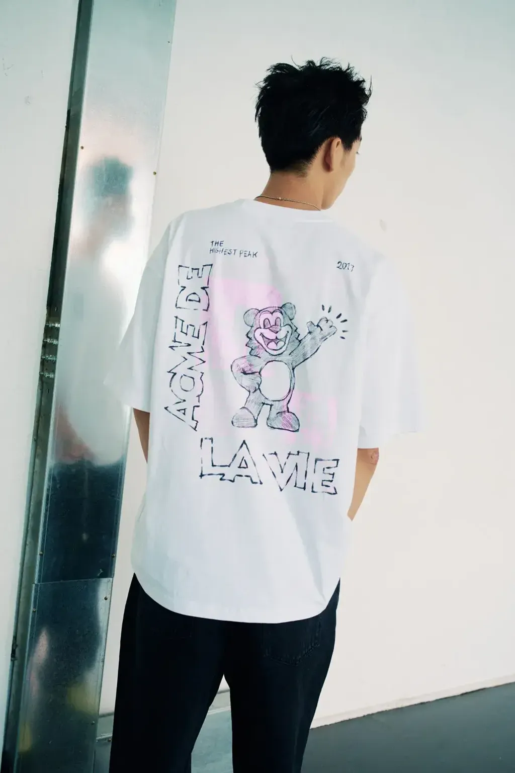 JuzBeauty_JuzBeautyMalaysia_JuzPretty_Authentic_Kbeauty_Malaysia_Skin_Care_Cosmetics_K-beauty_Health_Care_korean_streetwear_ADLV Hello AC Bear Short Sleeve T-Shirt Tee 上衣