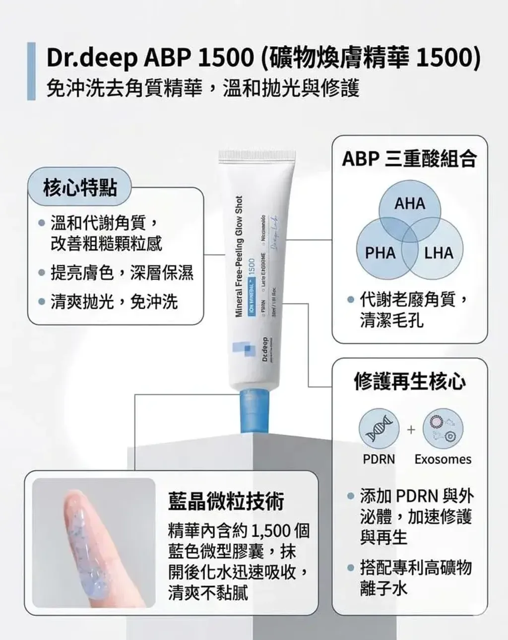 JuzBeauty_JuzBeautyMalaysia_JuzPretty_Authentic_Kbeauty_Malaysia_Skin_Care_Cosmetics_K-beauty_Health_Care_korean_streetwear_DR.DEEP Mineral Free Peeling Glow Shot 1500 DR DEEP 矿物焕肤1500精华2