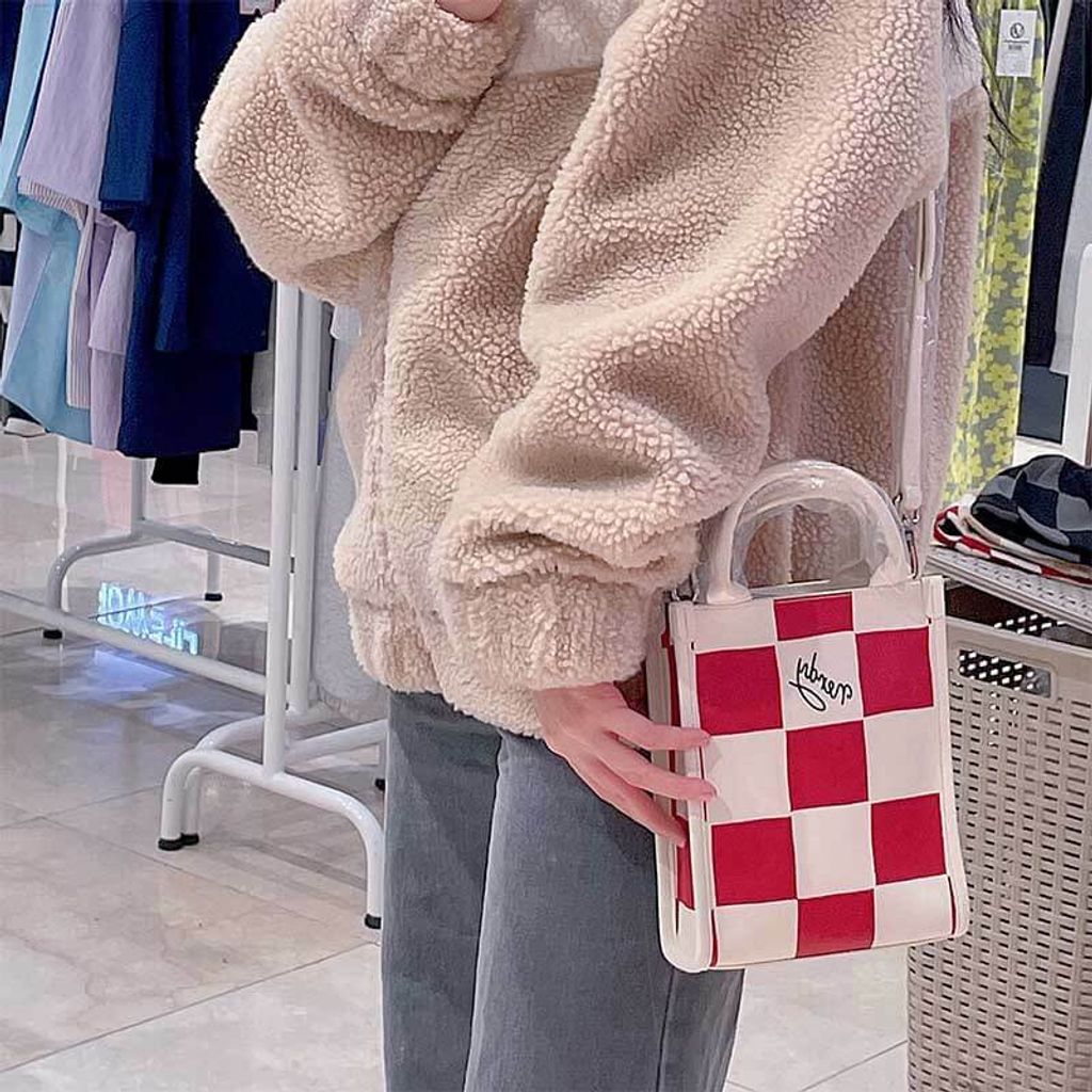 JuzBeauty_JuzBeautyMalaysia_JuzPretty_Authentic_Kbeauty_Malaysia_Skin_Care_Cosmetics_Jbeauty_Australia_Health_Care_Nerdy Checkerboard Two-way Crossbody Bag 14