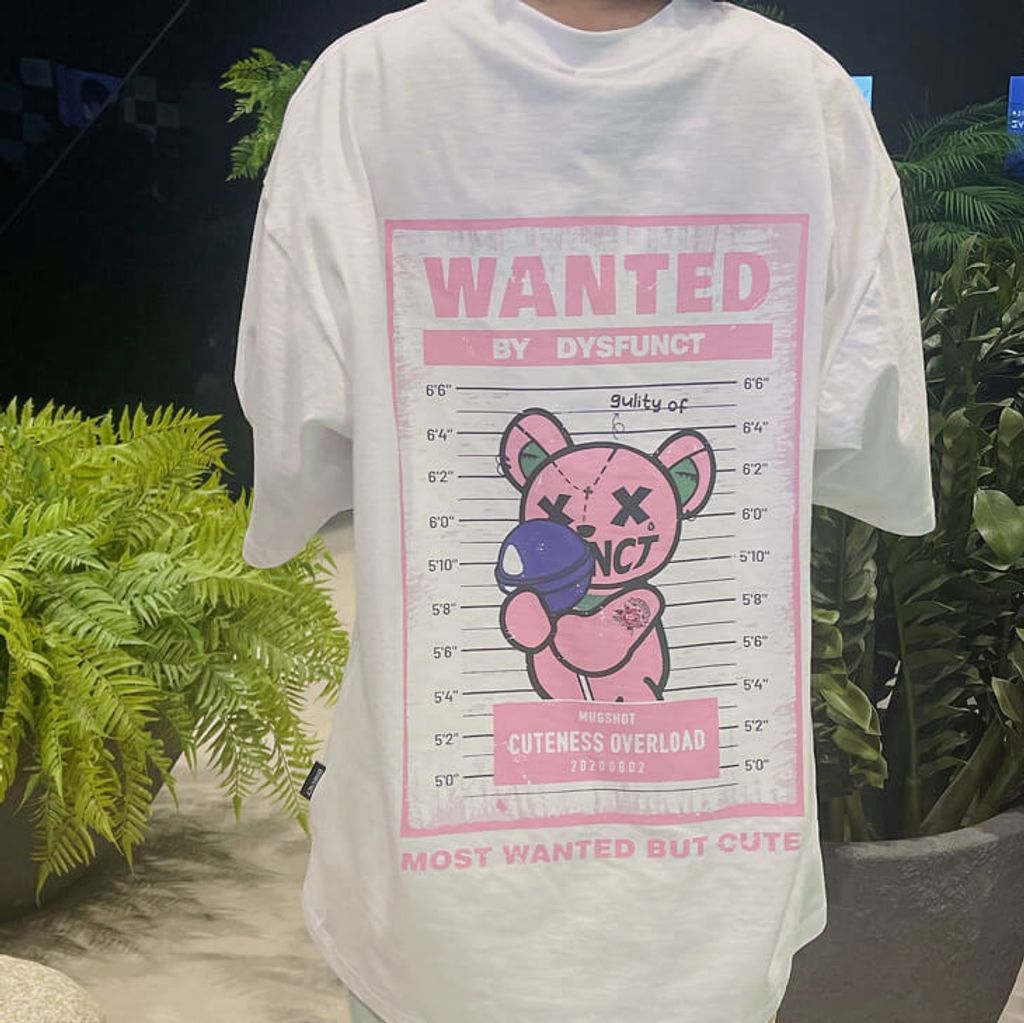 JuzBeauty_JuzBeautyMalaysia_JuzPretty_Authentic_Kbeauty_Malaysia_Skin_Care_Cosmetics_Jbeauty_Australia_Health_Care_korean_streetwear_DYSFUNCT Wanted T-shirt Tee Bear T-shirt 9