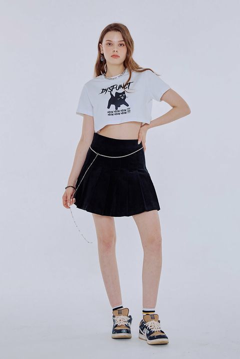 JuzBeauty_JuzBeautyMalaysia_JuzPretty_Authentic_Kbeauty_Malaysia_Skin_Care_Cosmetics_Jbeauty_Australia_Health_Care_korean_streetwear_DYSFUNCT Meow Crop T-shirt Crop Top 5