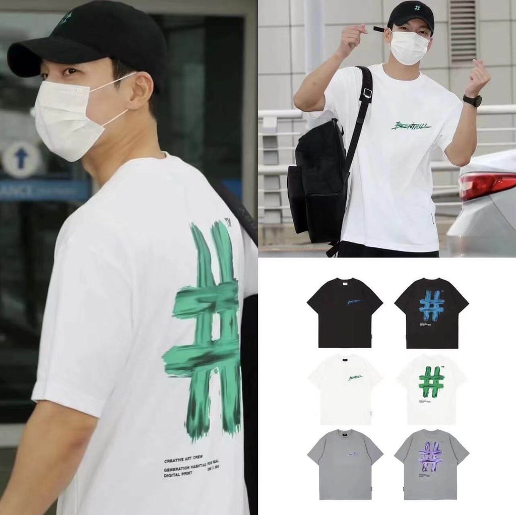 JuzBeauty_JuzBeautyMalaysia_JuzPretty_Authentic_Kbeauty_Malaysia_Skin_Care_Cosmetics_Jbeauty_Australia_Health_Care_korean_streetwear_BEENTRILL Painting Hashtag T-shirt 油画标Tee 5