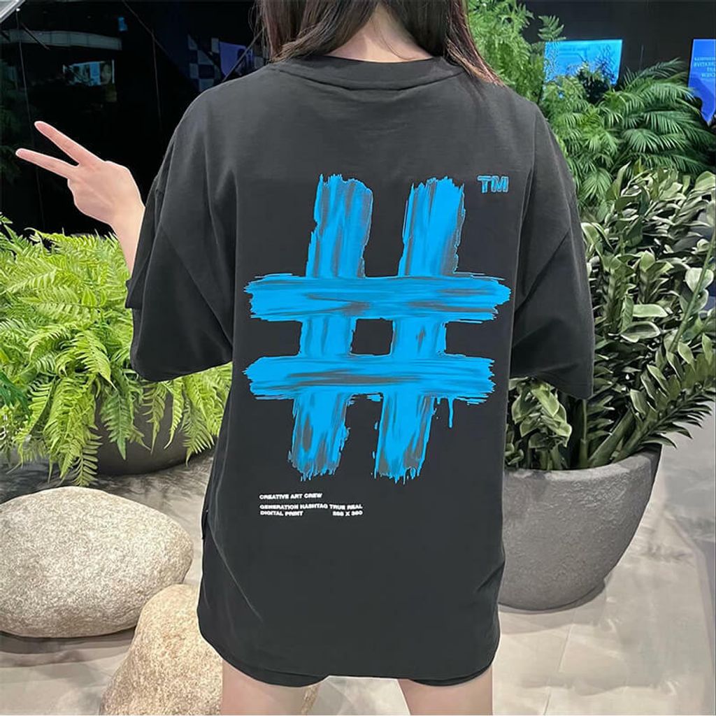 JuzBeauty_JuzBeautyMalaysia_JuzPretty_Authentic_Kbeauty_Malaysia_Skin_Care_Cosmetics_Jbeauty_Australia_Health_Care_korean_streetwear_BEENTRILL Painting Hashtag T-shirt 油画标Tee 8