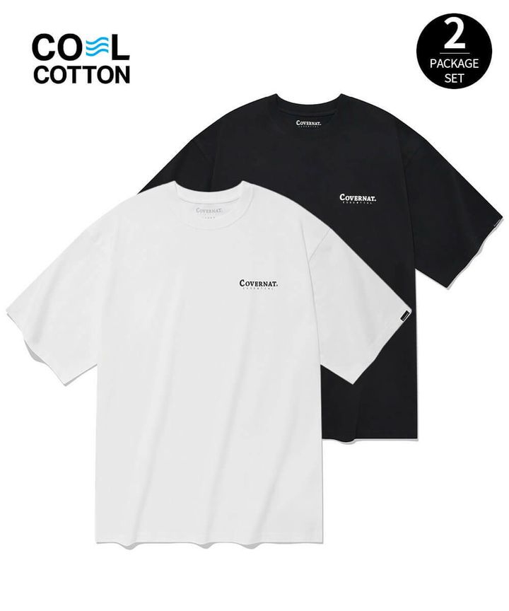 JuzBeauty_JuzBeautyMalaysia_JuzPretty_Authentic_Kbeauty_Malaysia_Skin_Care_Cosmetics_Jbeauty_Australia_Health_Care_korean_streetwear_COVERNAT Essential Cool Cotton 2-PACK T-Shirt Tee 1
