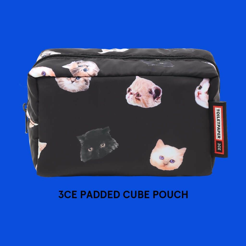 JuzBeauty_JuzBeautyMalaysia_JuzPretty_Authentic_Kbeauty_Malaysia_Skin_Care_Cosmetics_Jbeauty_Australia_Health_Care_korean_streetwear_3CE x TOILETPAPER Padded Cube Pouch 2