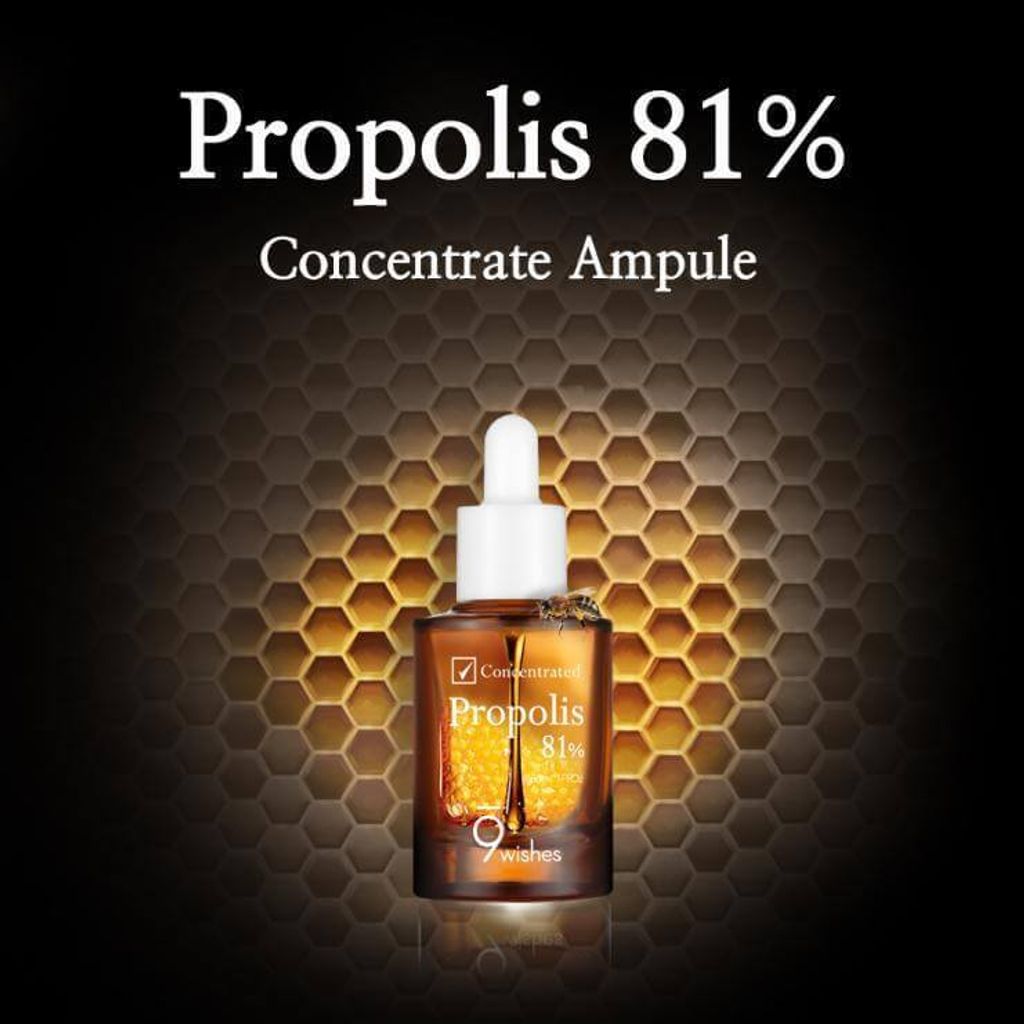 JuzBeauty_JuzBeautyMalaysia_JuzPretty_Authentic_Kbeauty_Malaysia_Skin_Care_Cosmetics_Jbeauty_Health_Care_korean_streetwear_9wishes Propolis 81percent Concentrate Ampoule 蜂胶81浓缩精华2