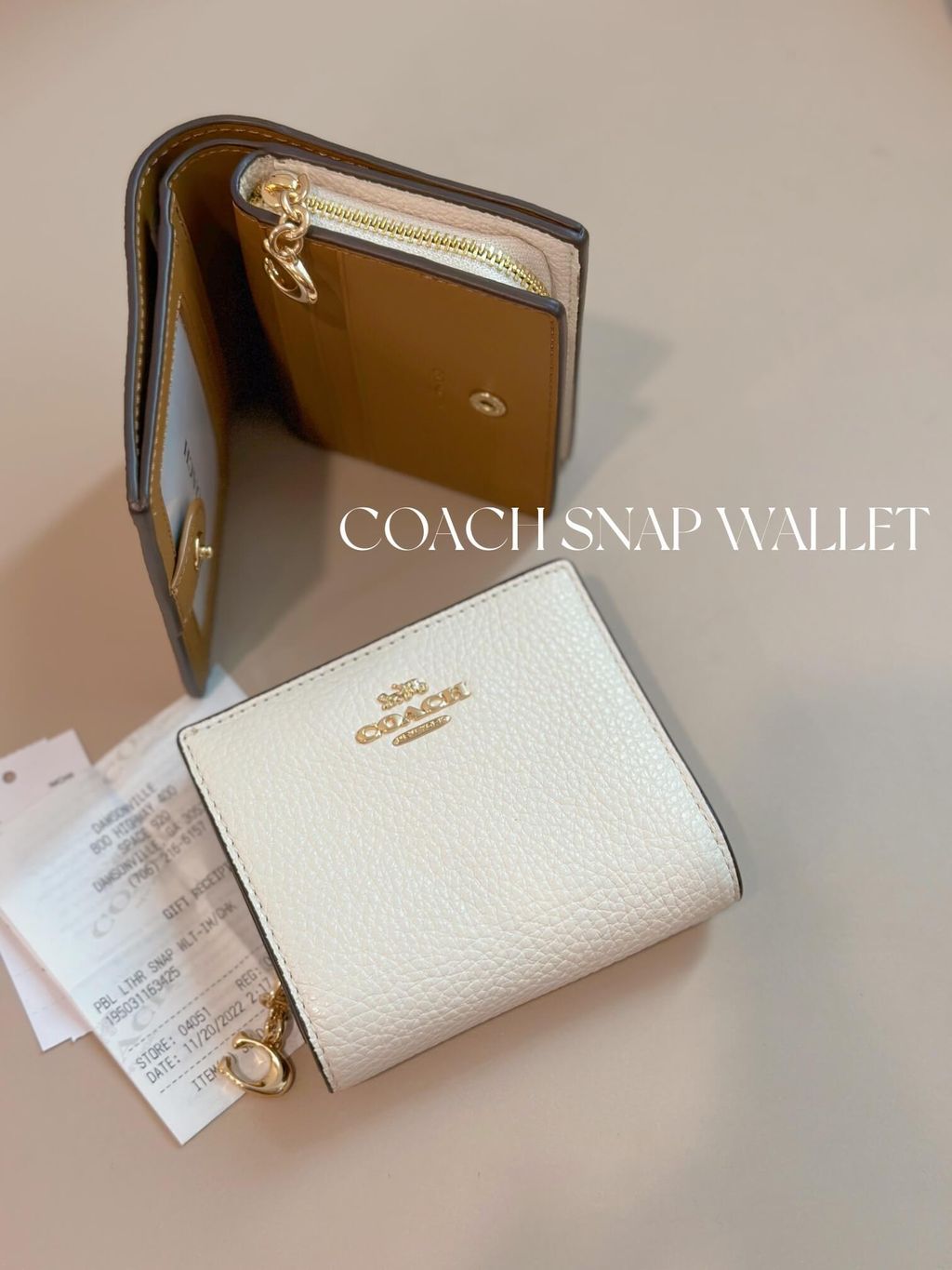 JuzBeauty_JuzBeautyMalaysia_JuzPretty_Authentic_Kbeauty_Malaysia_Skin_Care_Cosmetics_Jbeauty_Health_Care_korean_streetwear_US_COACH C2862 SNAP WALLET IM/CHALK