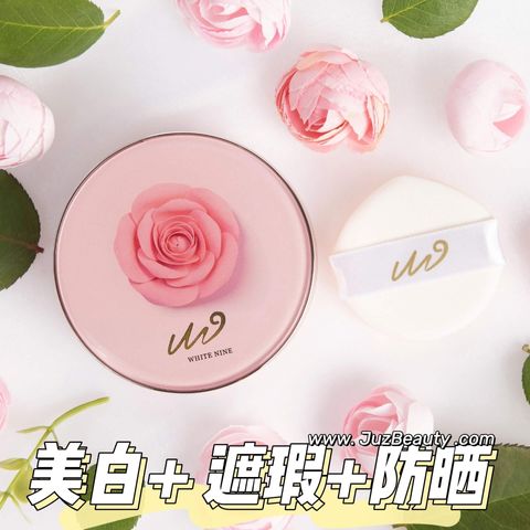 JuzBeauty_JuzBeautyMalaysia_JuzPretty_Authentic_Kbeauty_Malaysia_Skin_Care_Cosmetics_Jbeauty_Health_Care_korean_streetwear_US_White Nine Rose Fit Multi Cushion 法国胶原蛋白玫瑰气垫粉饼