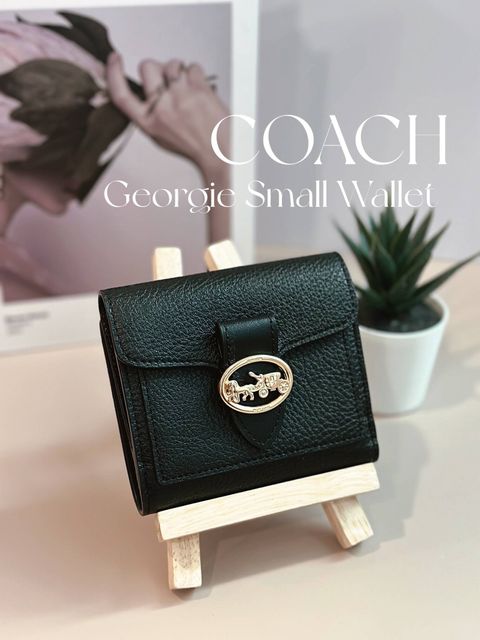 JuzBeauty_JuzBeautyMalaysia_JuzPretty_Authentic_Kbeauty_Malaysia_Skin_Care_Cosmetics_Jbeauty_Health_Care_korean_streetwear_US_Coach 6654 Georgie Small Wallet Black