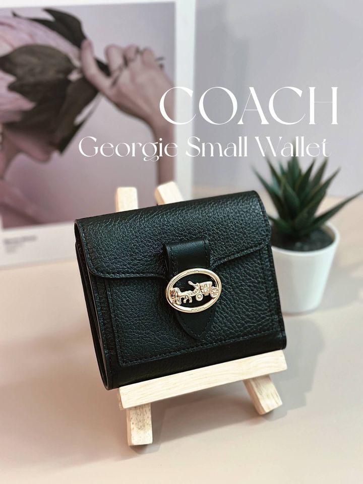 JuzBeauty_JuzBeautyMalaysia_JuzPretty_Authentic_Kbeauty_Malaysia_Skin_Care_Cosmetics_Jbeauty_Health_Care_korean_streetwear_US_Coach 6654 Georgie Small Wallet Black