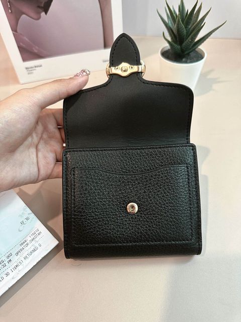JuzBeauty_JuzBeautyMalaysia_JuzPretty_Authentic_Kbeauty_Malaysia_Skin_Care_Cosmetics_Jbeauty_Health_Care_korean_streetwear_US_Coach 6654 Georgie Small Wallet Black