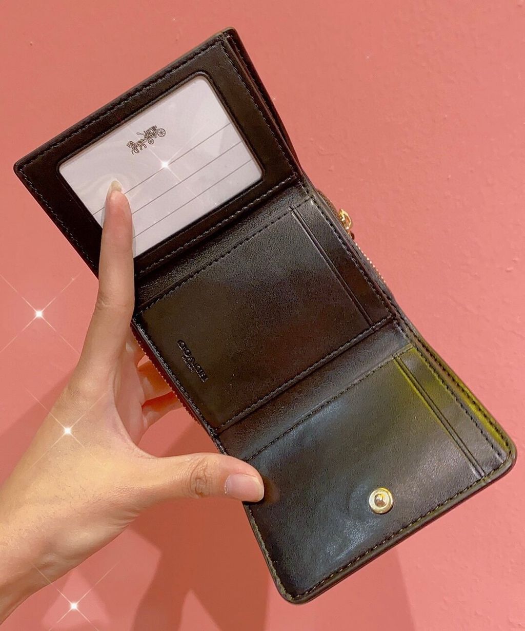 JuzBeauty_JuzBeautyMalaysia_JuzPretty_Authentic_Kbeauty_Malaysia_Skin_Care_Cosmetics_Jbeauty_Health_Care_korean_streetwear_US_Coach 7331 Small Trifold Wallet in Signature Canvas Brown/black