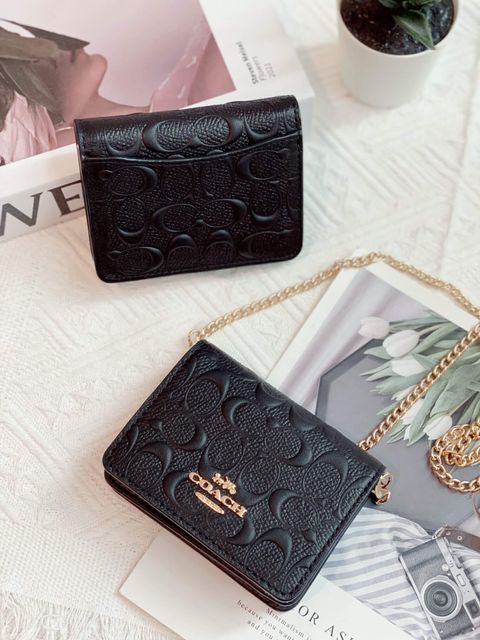 JuzBeauty_JuzBeautyMalaysia_JuzPretty_Authentic_Kbeauty_Malaysia_Skin_Care_Cosmetics_Jbeauty_Health_Care_korean_streetwear_US_COACH C7361 Mini Wallet on Chain in Sig Leather