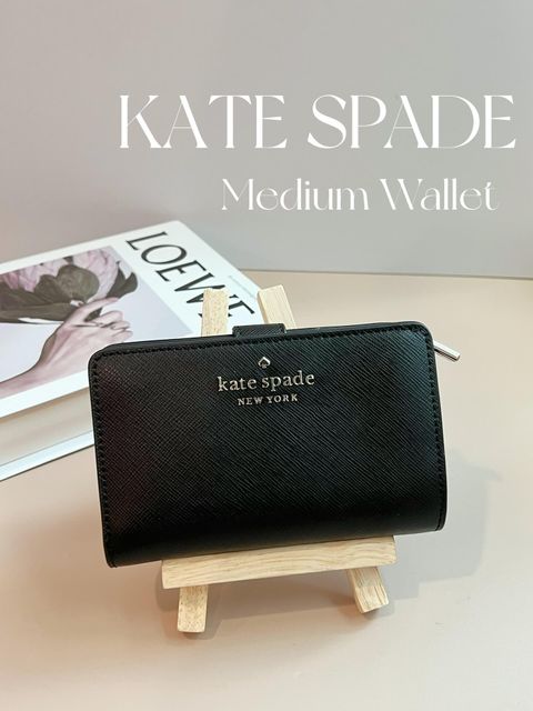 JuzBeauty_JuzBeautyMalaysia_JuzPretty_Authentic_Kbeauty_Malaysia_Skin_Care_Cosmetics_Jbeauty_Health_Care_korean_streetwear_US_Kate Spade WLR00128 Medium Compact Bifold Wallet Staci Black