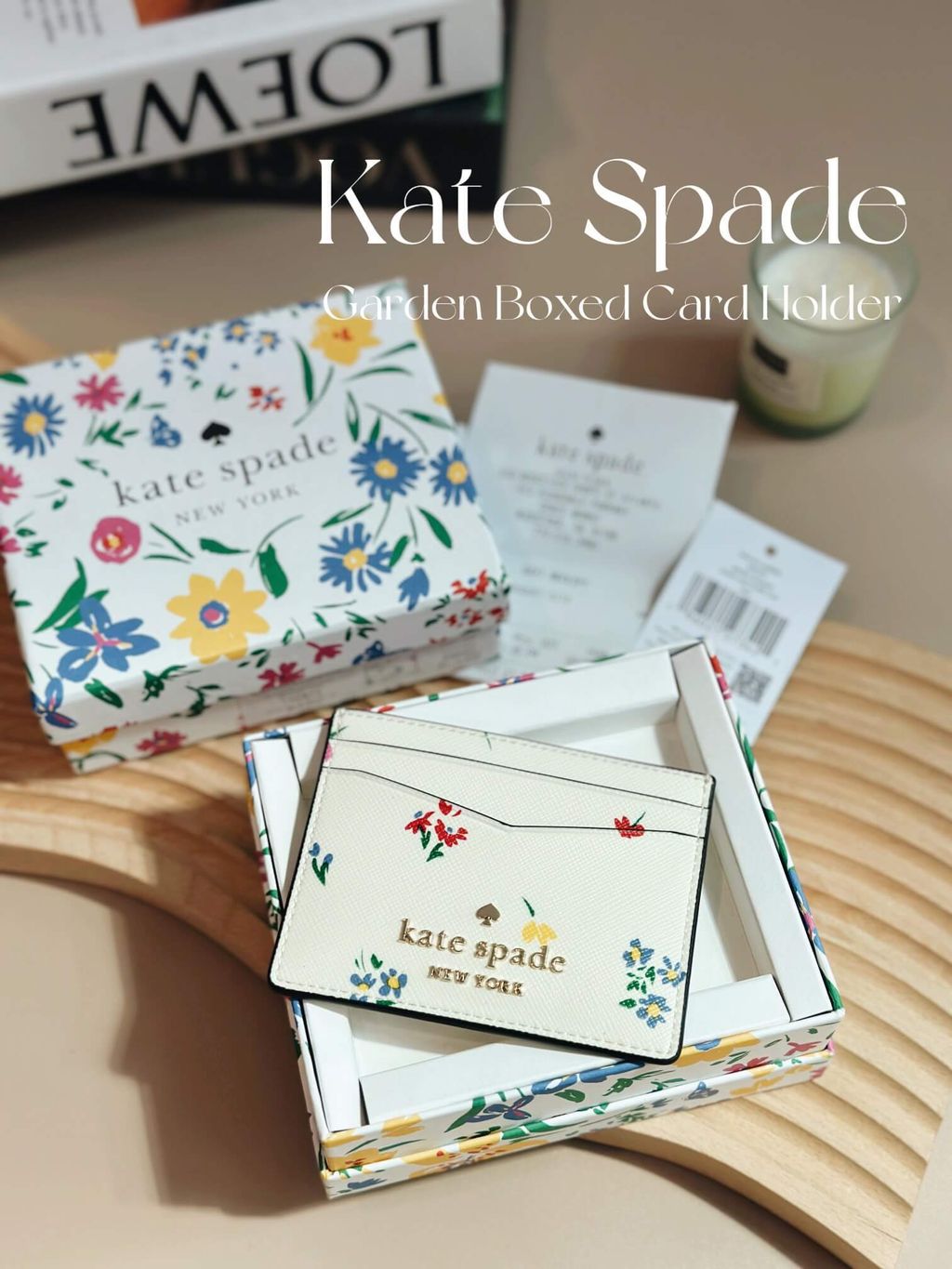 JuzBeauty_JuzBeautyMalaysia_JuzPretty_Authentic_Kbeauty_Malaysia_Skin_Care_Cosmetics_Jbeauty_Health_Care_korean_streetwear_US_Kate Spade KB530 Staci Garden Bouquet Boxed Small Card Holder Cream Multi