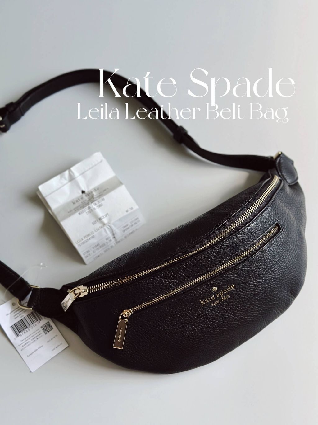 JuzBeauty_JuzBeautyMalaysia_JuzPretty_Authentic_Kbeauty_Malaysia_Skin_Care_Cosmetics_Jbeauty_Health_Care_korean_streetwear_US_Kate Spade WKR00306 Leila Pebbled Leather Belt Bag in Black