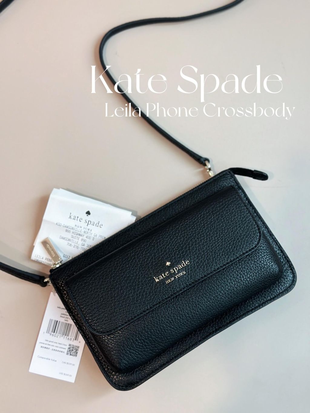 JuzBeauty_JuzBeautyMalaysia_JuzPretty_Authentic_Kbeauty_Malaysia_Skin_Care_Cosmetics_Jbeauty_Health_Care_korean_streetwear_US_Kate Spade K8284 Leila Pebbled Leather Small Flap in Black