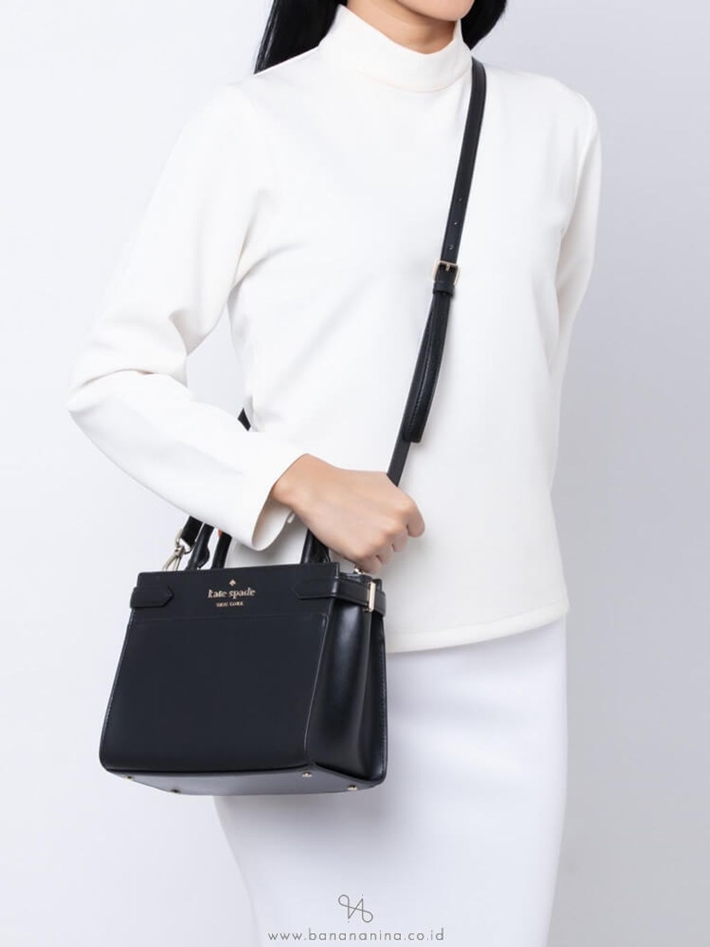 JuzBeauty_JuzBeautyMalaysia_JuzPretty_Authentic_Kbeauty_Malaysia_Skin_Care_Cosmetics_Jbeauty_Health_Care_korean_streetwear_US_Kate Spade WKRU7097 Small Staci Satchel Bag in Black