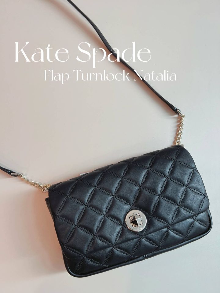 JuzBeauty_JuzBeautyMalaysia_JuzPretty_Authentic_Kbeauty_Malaysia_Skin_Care_Cosmetics_Jbeauty_Health_Care_korean_streetwear_US_Kate Spade WLRU6342 Flap Turnlock Crossbody Natalia Black