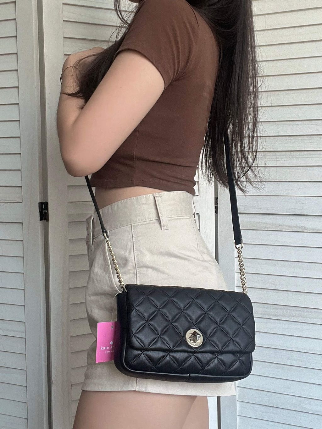 JuzBeauty_JuzBeautyMalaysia_JuzPretty_Authentic_Kbeauty_Malaysia_Skin_Care_Cosmetics_Jbeauty_Health_Care_korean_streetwear_US_Kate Spade WLRU6342 Flap Turnlock Crossbody Natalia Black