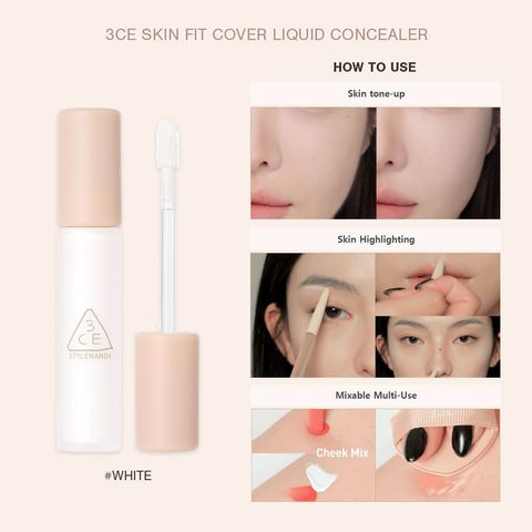 JuzBeauty_JuzBeautyMalaysia_JuzPretty_Authentic_Kbeauty_Malaysia_Skin_Care_Cosmetics_Jbeauty_Health_Care_korean_streetwear_US_3CE Skin Fit Cover Liquid Concealer 亲肤遮瑕液9