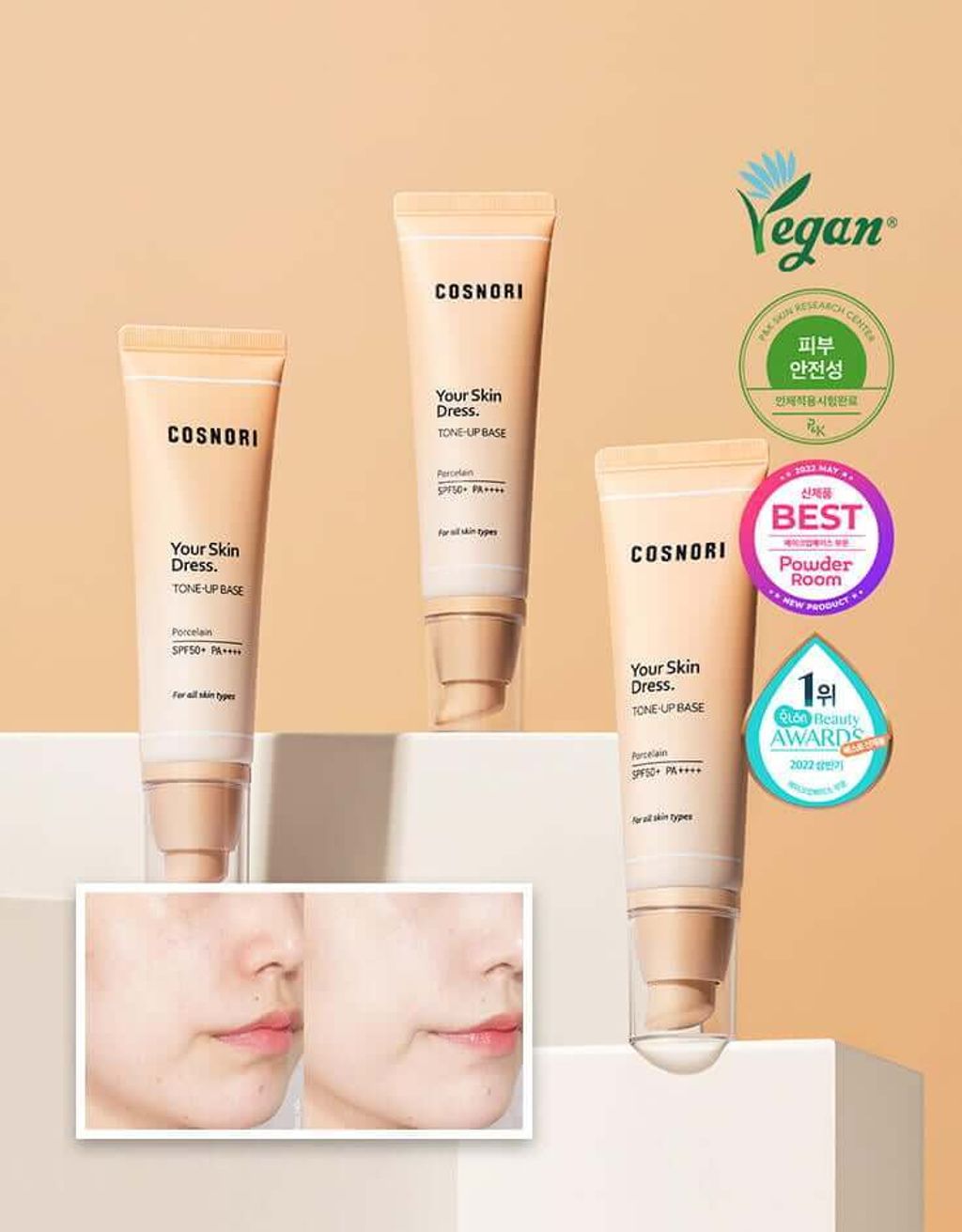 JuzBeauty_JuzBeautyMalaysia_JuzPretty_Authentic_Kbeauty_Malaysia_Skin_Care_Cosmetics_Jbeauty_Health_Care_korean_streetwear_US_COSNORI Your Skin Dress Tone-Up Base 陶瓷肌不脱妆素颜粉底霜6