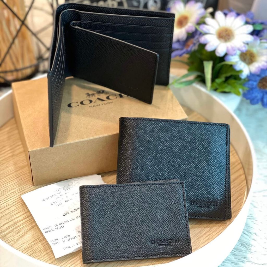 JuzBeauty_JuzBeautyMalaysia_JuzPretty_Authentic_Kbeauty_Malaysia_Skin_Care_Cosmetics_Jbeauty_Health_Care_korean_streetwear_US_COACH 3 In 1 Crossgrain C6331 Compact Wallet In Black 钱包卡包2.jpg 2