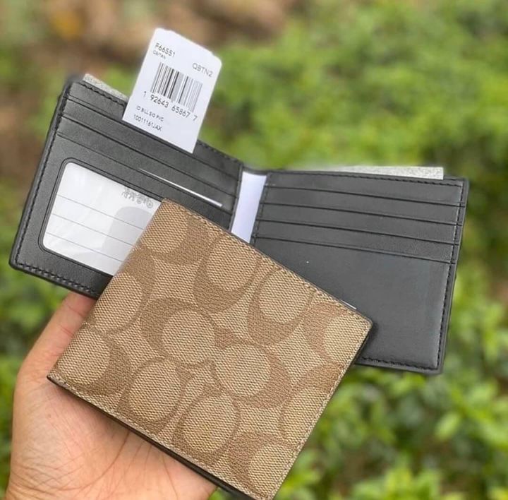 JuzBeauty_JuzBeautyMalaysia_JuzPretty_Authentic_Kbeauty_Malaysia_Skin_Care_Cosmetics_Jbeauty_Health_Care_korean_streetwear_US_COACH ID Billfold Wallet in Signature Canvas in Tan F66551 男士钱包1.jpg