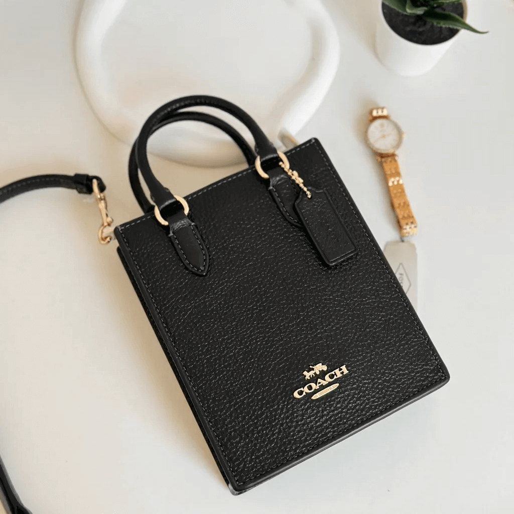 JuzBeauty-JuzBeautyMalaysia-JuzPretty-Authentic-Kbeauty-Malaysia-Skin-Care-Cosmetics-Jbeauty-Health-Care-korean-streetwear-COACH CJ500 North South Mini Tote Gold Black 琴谱包3