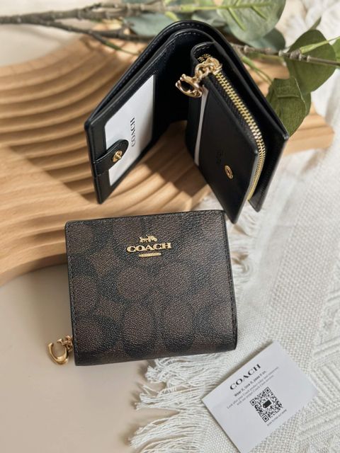 JuzBeauty-JuzBeautyMalaysia-JuzPretty-Authentic-Kbeauty-Malaysia-Skin-Care-Cosmetics-Jbeauty-Health-Care-korean-streetwear-COACH C3309 Snap Wallet In Signature Canvas Brown Black 多功能钱包6.jpg