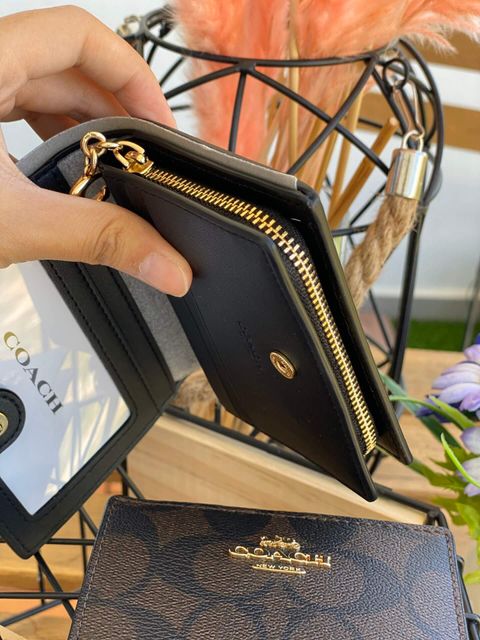 JuzBeauty-JuzBeautyMalaysia-JuzPretty-Authentic-Kbeauty-Malaysia-Skin-Care-Cosmetics-Jbeauty-Health-Care-korean-streetwear-COACH C3309 Snap Wallet In Signature Canvas Brown Black 多功能钱包4.jpg