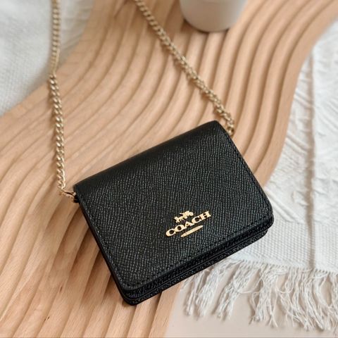 JuzBeauty-JuzBeautyMalaysia-JuzPretty-Authentic-Kbeauty-Malaysia-Skin-Care-Cosmetics-Jbeauty-Health-Care-korean-streetwear-COACH C0059 Crossbody Mini Wallet On Chain Black 迷你斜挎包7