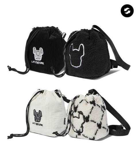 JuzBeauty-JuzBeautyMalaysia-JuzPretty-Authentic-Kbeauty-Malaysia-Skin-Care-Cosmetics-Jbeauty-Health-Care-korean-streetwear-LIFEWORK Corduroy Reversible Small Bucket Bag 水桶包 LW234BG7021