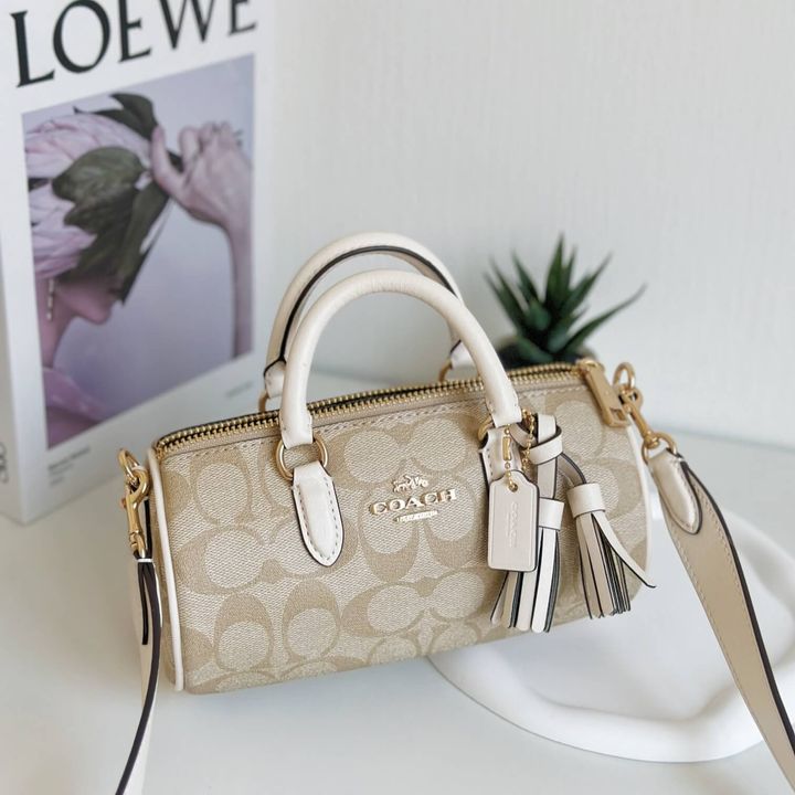 JuzBeauty_JuzBeautyMalaysia_JuzPretty_Authentic_Kbeauty_Malaysia_Skin_Care_Cosmetics_Jbeauty_Health_Care_korean_streetwear_US_Luxury_COACH CK689 Lacey Crossbody In Signature Canvas in Light Khaki Chalk1