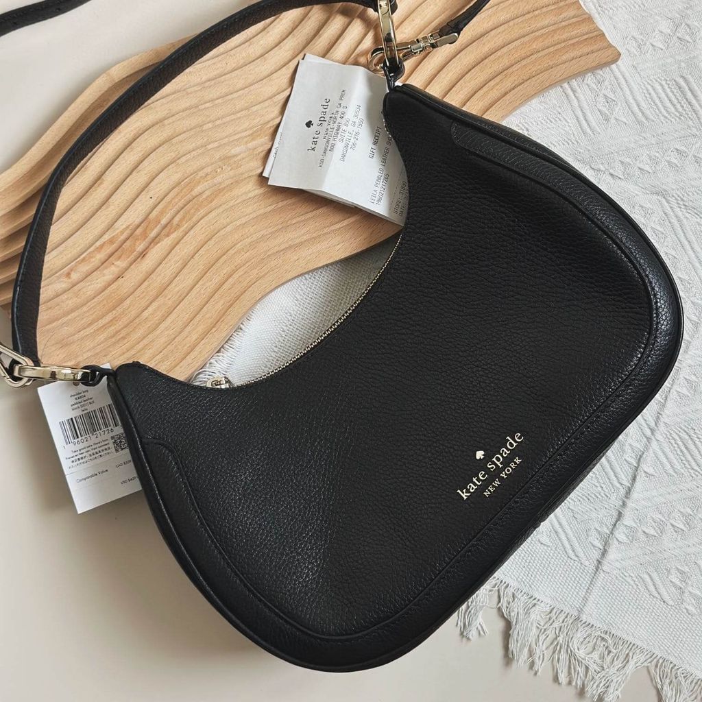 JuzBeauty_JuzBeautyMalaysia_JuzPretty_Authentic_Kbeauty_Malaysia_Skin_Care_Cosmetics_Jbeauty_Health_Care_korean_streetwear_US_Luxury_KATE SPADE KA804 Leila Pebbled Leather Shoulder Bag in Black 单肩包2