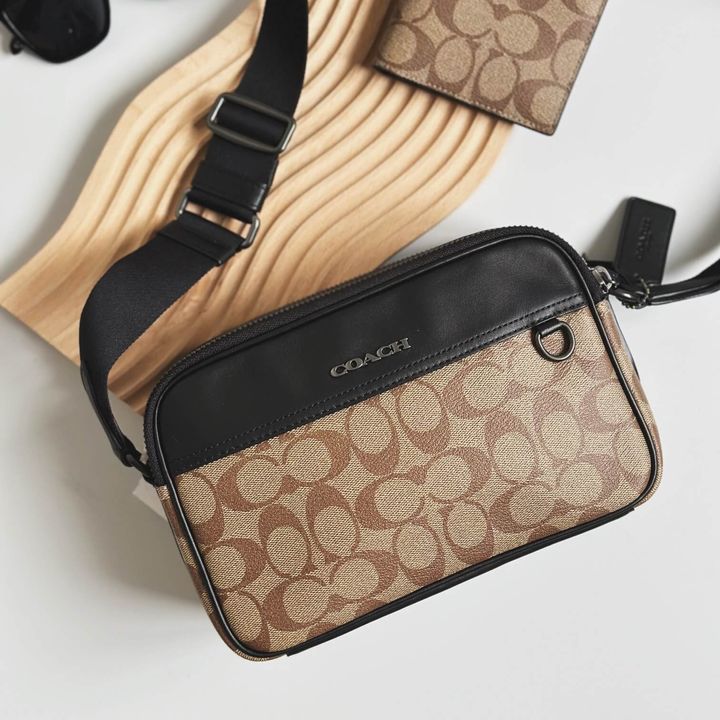JuzBeauty_JuzBeautyMalaysia_JuzPretty_Authentic_Kbeauty_Malaysia_Skin_Care_Cosmetics_Jbeauty_Health_Care_korean_streetwear_US_Luxury_COACH C4149 Graham Crossbody In Signature Canvas Khaki 男士斜挎包2