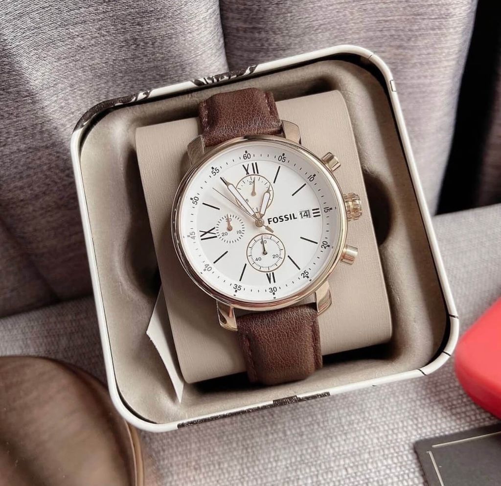 FOSSIL BQ1009 Rhett Chronograph Brown Leather Watch ReadyStock JuzBeauty Malaysia 100 Authentic Online Beauty Shop