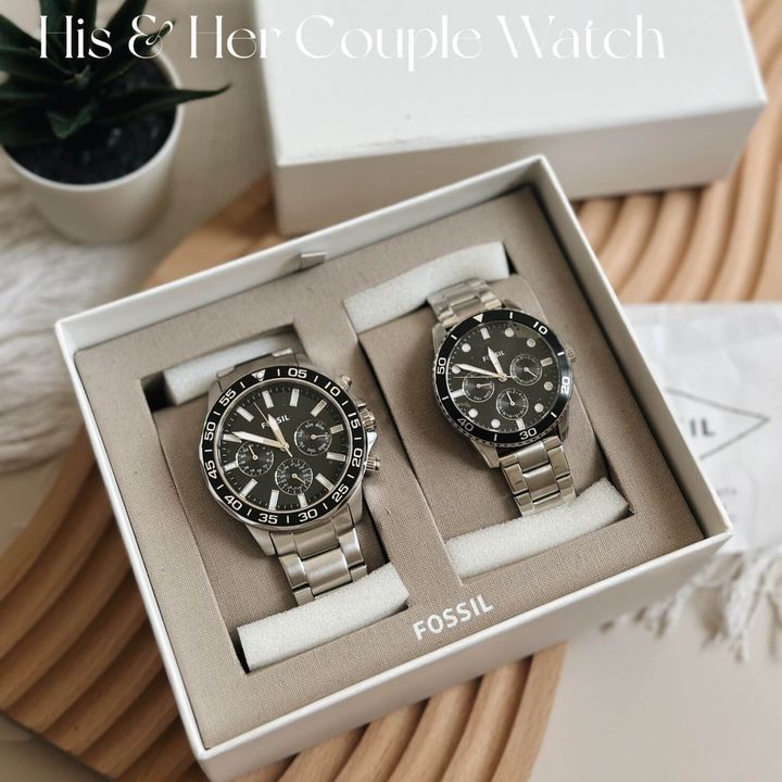 JuzBeauty_JuzBeautyMalaysia_JuzPretty_Authentic_Kbeauty_Malaysia_Skin_Care_Cosmetics_Jbeauty_Health_Care_korean_streetwear_US_Luxury_FOSSIL BQ2753SET His And Her Multifunction Stainless Steel Watch Set 情侣对表4
