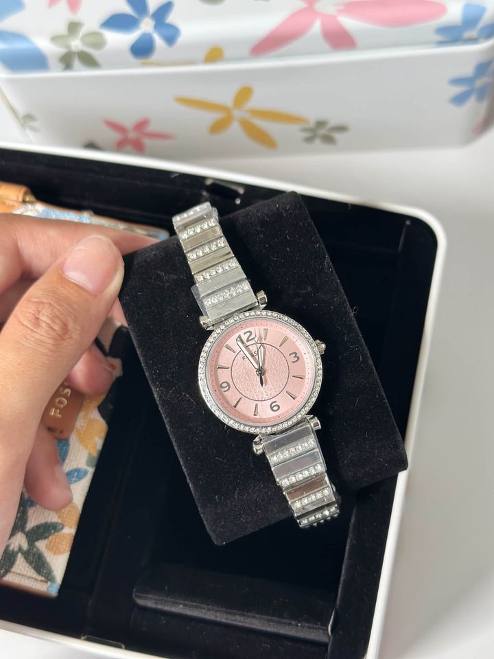JuzBeauty_JuzBeautyMalaysia_JuzPretty_Authentic_Kbeauty_Malaysia_Skin_Care_Cosmetics_Jbeauty_Health_Care_korean_streetwear_US_Luxury_FOSSIL ES5182SET Carlie Three-Hand Stainless Steel Watch and Card Case Box Set 女士手表5