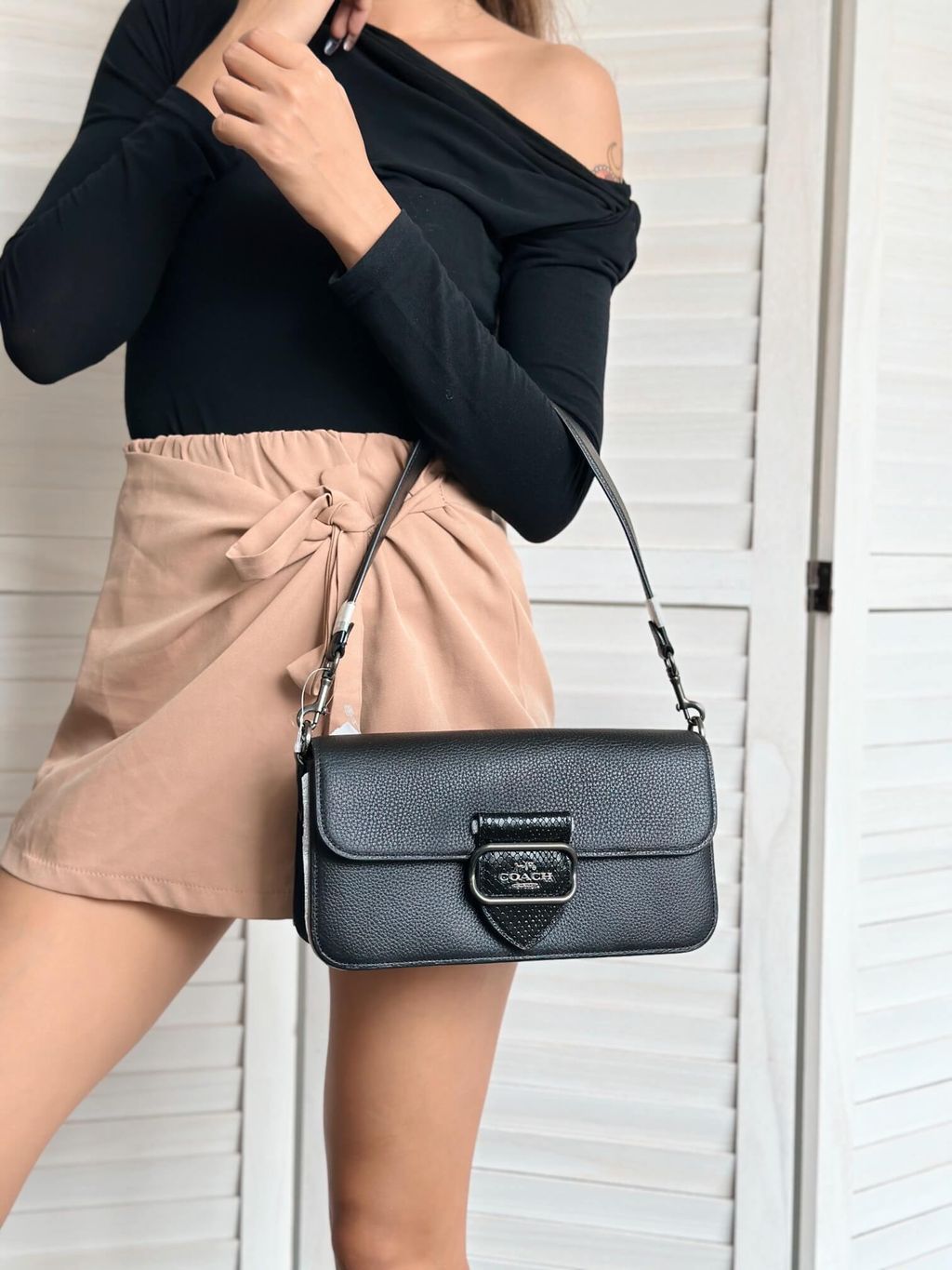 JuzBeauty_JuzBeautyMalaysia_JuzPretty_Authentic_Kbeauty_Malaysia_Skin_Care_Cosmetics_Jbeauty_Health_Care_korean_streetwear_US_Luxury_COACH CE562 Morgan Shoulder Bag in Black 单肩包7