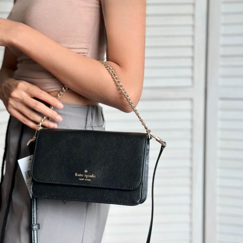 JuzBeauty_JuzBeautyMalaysia_JuzPretty_Authentic_Kbeauty_Malaysia_Skin_Care_Cosmetics_Jbeauty_Health_Care_korean_streetwear_US_Luxury_KATE SPADE KC586 Madison Small Flap Crossbody in Black 斜挎包1