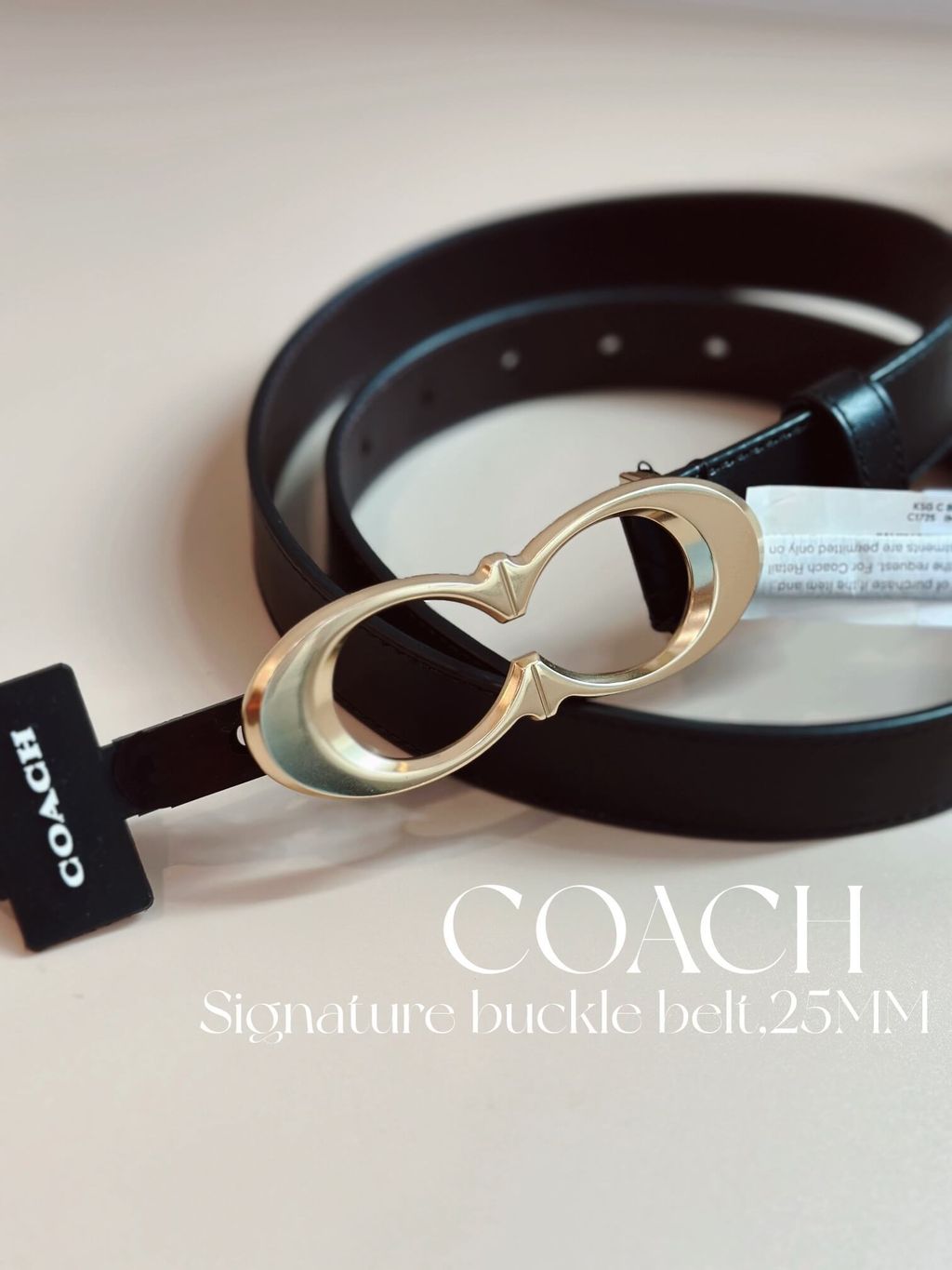 Coach Signature Buckle Belt, 25 Mm (M) : : Clothing