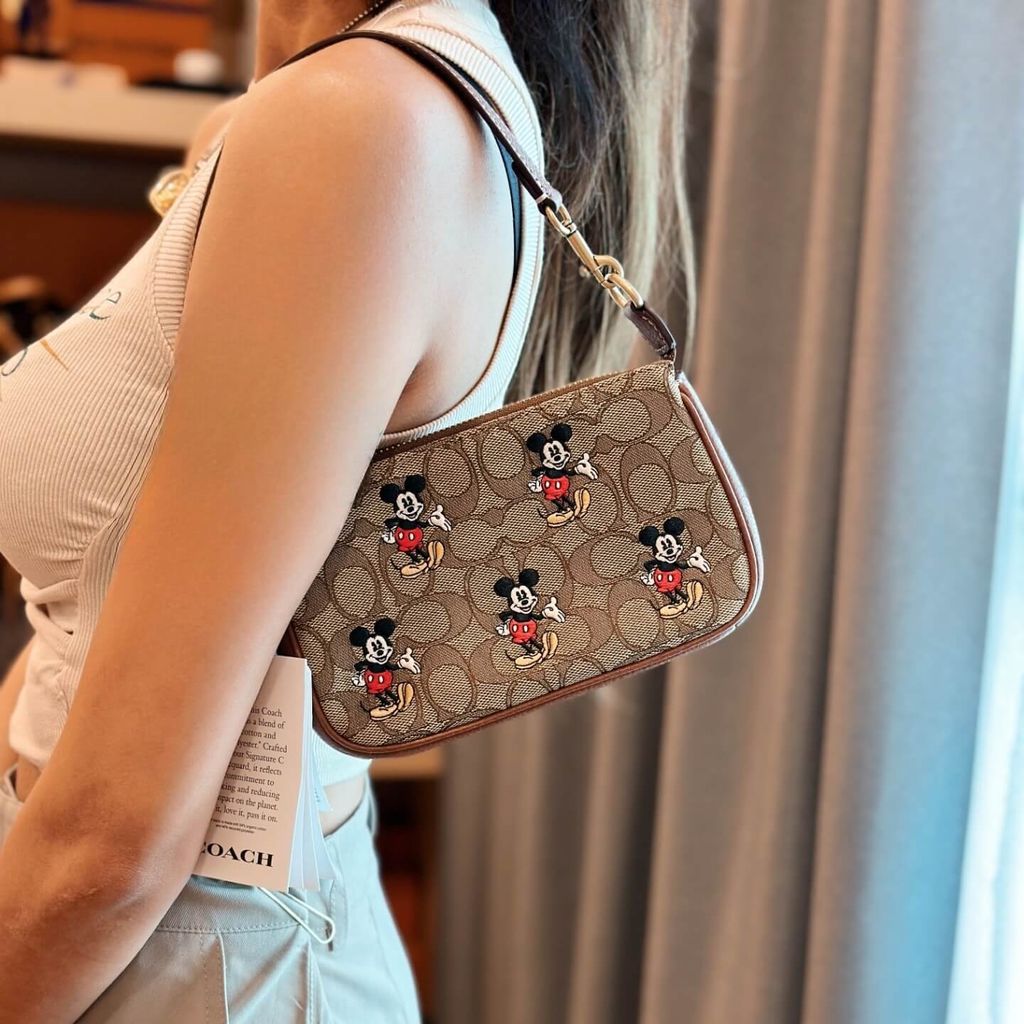 JuzBeauty_JuzBeautyMalaysia_JuzPretty_Authentic_Kbeauty_Malaysia_Skin_Care_Cosmetics_Jbeauty_Health_Care_korean_streetwear_US_Luxury_COACH X DISNEY CN507 Nolita 19 In Signature Jacquard With Mickey Print 麻将包1