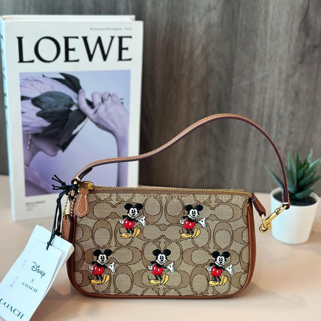 JuzBeauty_JuzBeautyMalaysia_JuzPretty_Authentic_Kbeauty_Malaysia_Skin_Care_Cosmetics_Jbeauty_Health_Care_korean_streetwear_US_Luxury_COACH X DISNEY CN507 Nolita 19 In Signature Jacquard With Mickey Print 麻将包2