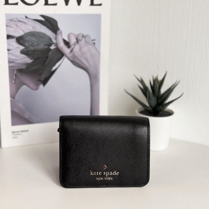 JuzBeauty_JuzBeautyMalaysia_JuzPretty_Authentic_Kbeauty_Malaysia_Skin_Care_Cosmetics_Jbeauty_Health_Care_korean_streetwear_US_Luxury_KATE SPADE KC581 Madison Saffiano Leather Small Bifold Wallet in Black 钱包3
