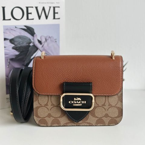 JuzBeauty_JuzBeautyMalaysia_JuzPretty_Authentic_Kbeauty_Malaysia_Skin_Care_Cosmetics_Jbeauty_Health_Care_korean_streetwear_US_Luxury_COACH CL462 Morgan Square Crossbody In Colorblock In Khaki Multi 斜挎包5