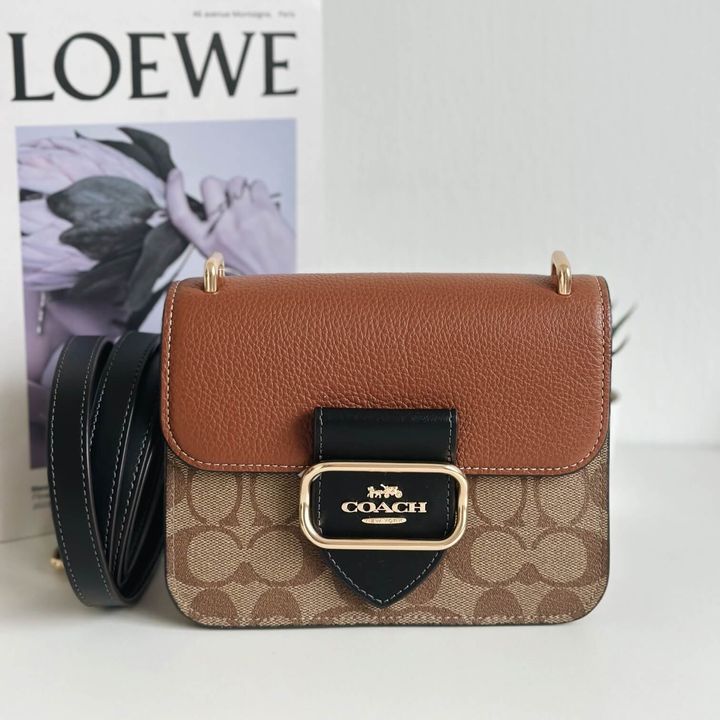 JuzBeauty_JuzBeautyMalaysia_JuzPretty_Authentic_Kbeauty_Malaysia_Skin_Care_Cosmetics_Jbeauty_Health_Care_korean_streetwear_US_Luxury_COACH CL462 Morgan Square Crossbody In Colorblock In Khaki Multi 斜挎包5
