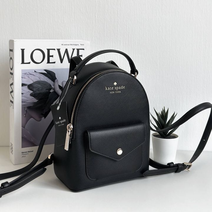 JuzBeauty_JuzBeautyMalaysia_JuzPretty_Authentic_Kbeauty_Malaysia_Skin_Care_Cosmetics_Jbeauty_Health_Care_korean_streetwear_US_Luxury_KATE SPADE K8702 Schuyler Mini Black Saddiano Pvc Leather In Black 迷你背包3