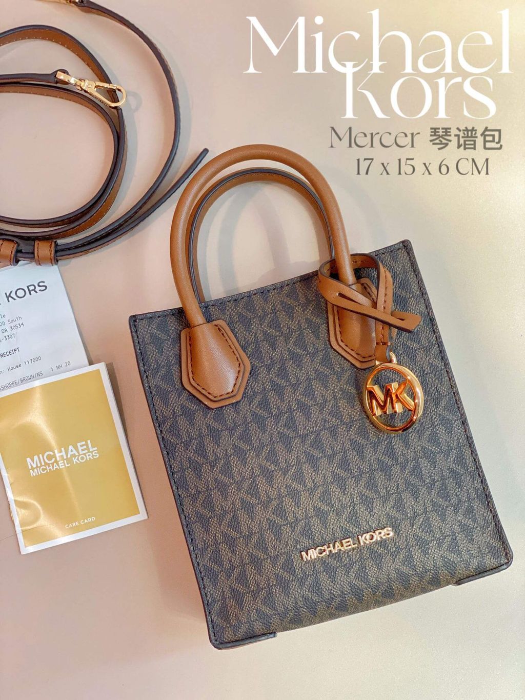 JuzBeauty_JuzBeautyMalaysia_JuzPretty_Authentic_Kbeauty_Malaysia_Skin_Care_Cosmetics_Jbeauty_Health_Care_korean_streetwear_US_Luxury_MICHAEL KORS 35T1GM9C0l Mercer Extra-small Pebbled Leather Crossbody Bag Brown 琴谱包3.jpg